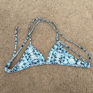 Jolyn Triangle Swimsuit Top // Color: Blue&Purple&White // Size: MEDIUM